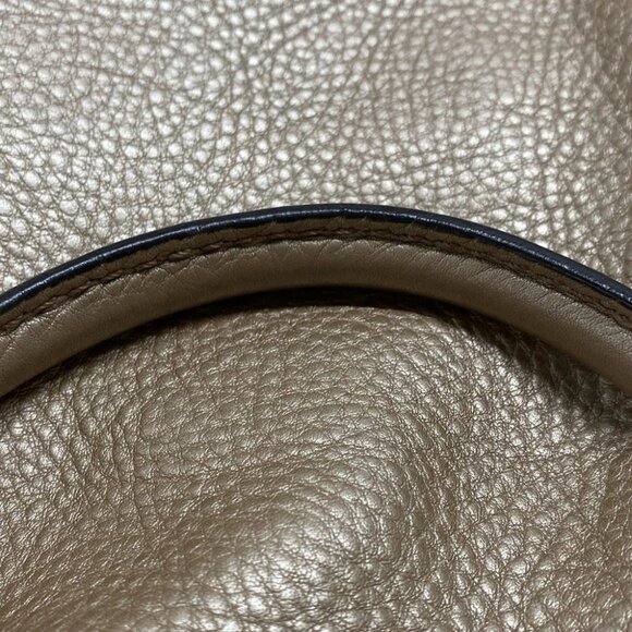 Auth GUCCI Sukey Pink Beige Leather Tote Bag - Picture 6 of 9